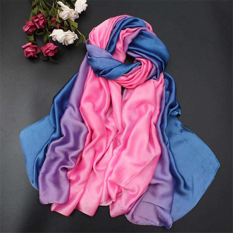 Lenço de Seda Longo para Mulheres, Xales e Xales Luxuosos Pashmina, Pashmina Macia para Outono e Inverno, Novo