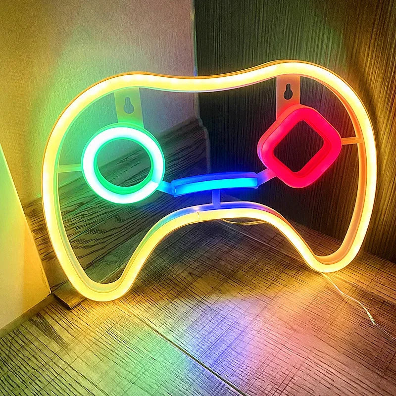 Luzes Sinais de néon LED para decoração do quarto, USB Powered Switch, Luz para sala de jogos, Sala de estar, Decoração, Gamer