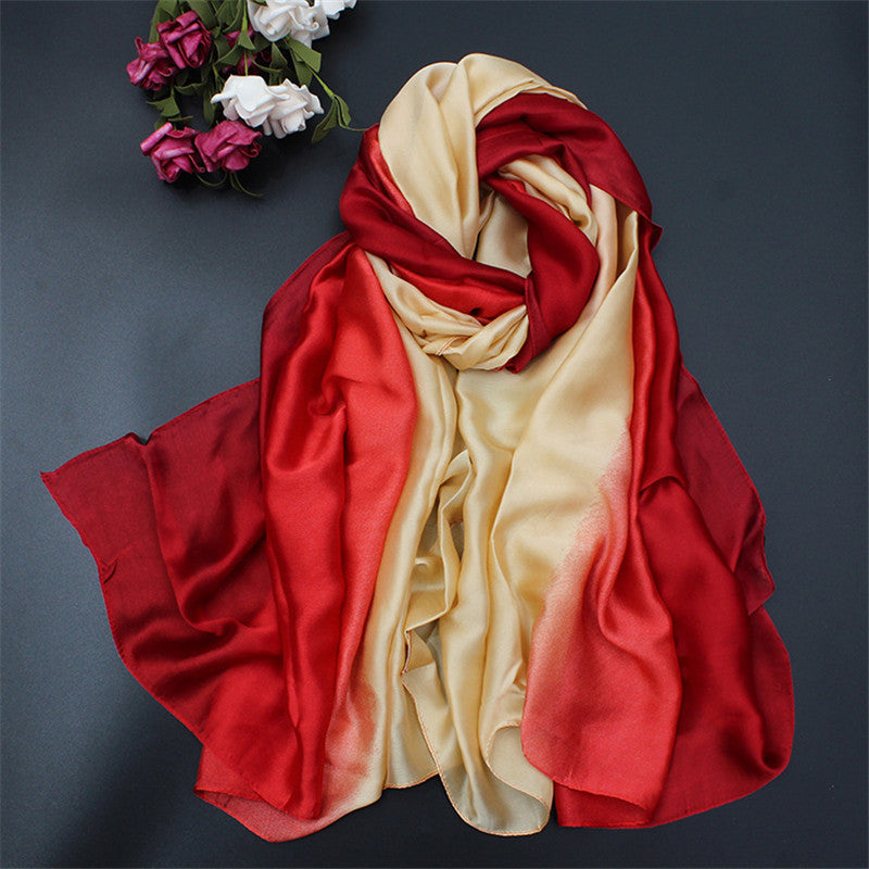 Lenço de Seda Longo para Mulheres, Xales e Xales Luxuosos Pashmina, Pashmina Macia para Outono e Inverno, Novo