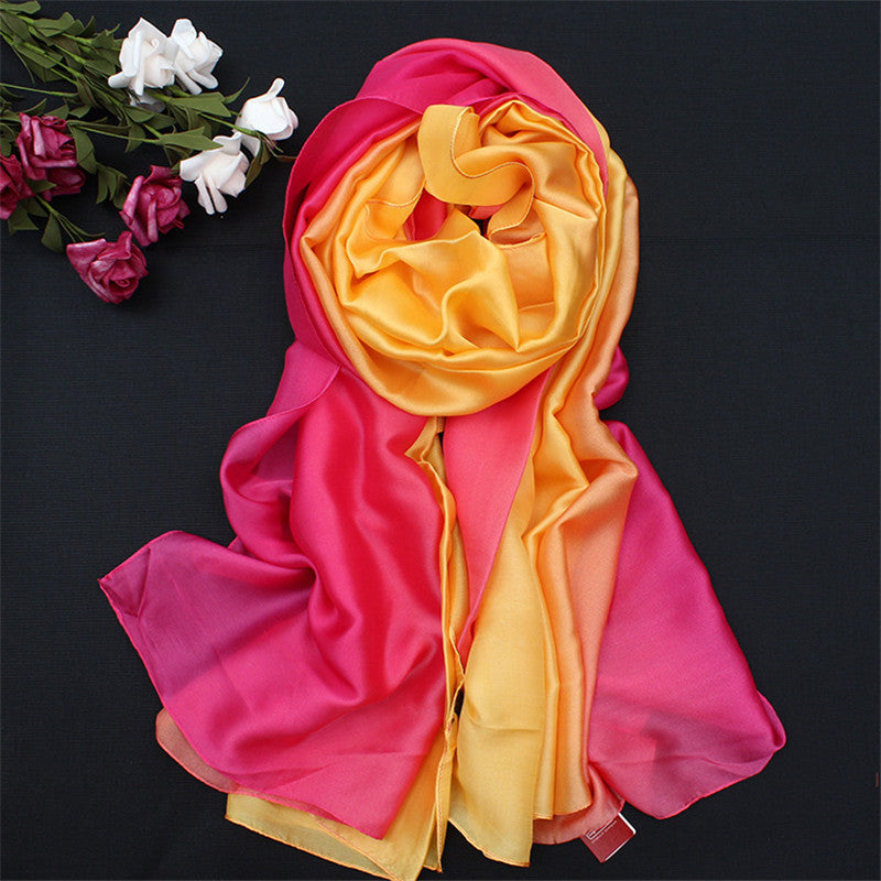 Lenço de Seda Longo para Mulheres, Xales e Xales Luxuosos Pashmina, Pashmina Macia para Outono e Inverno, Novo