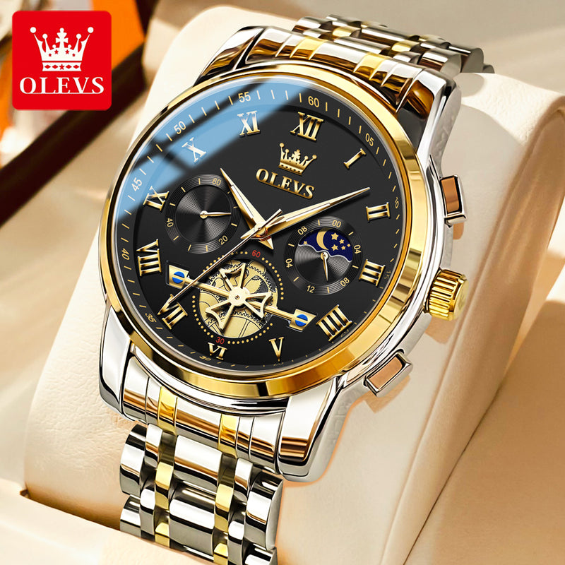 Relógio de Pulso Alto Mar, Classic Roman Scale Dial, Para Homens, Impermeável, Luminoso, Quartzo, Luxo, Marca Superior, Masculino, Original, Novo