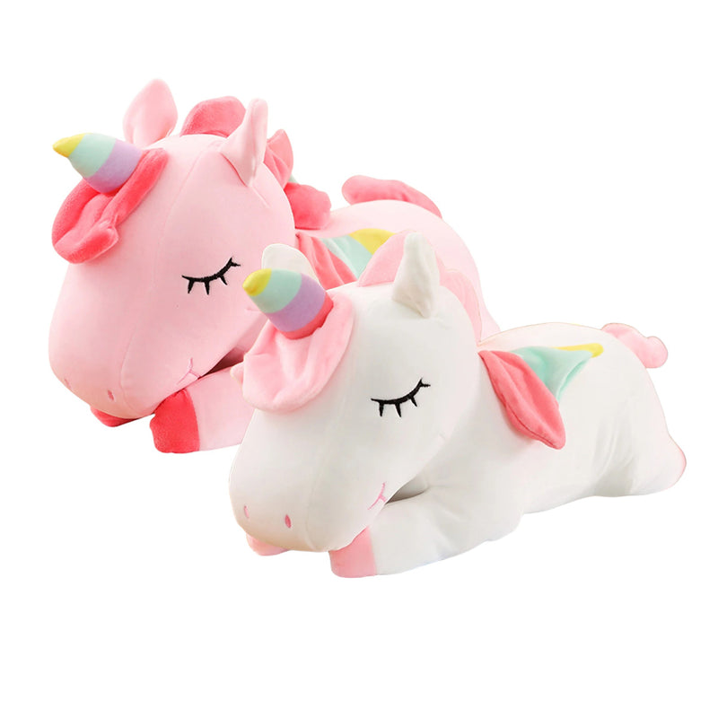 Kawaii Lying Unicorn Plush Toy, Soft Stuffed, Huggable, Bonito, Branco, Rosa, Cavalo, Appease Doll, Brinquedos para Crianças, Meninas, Amigos Gift, 25cm