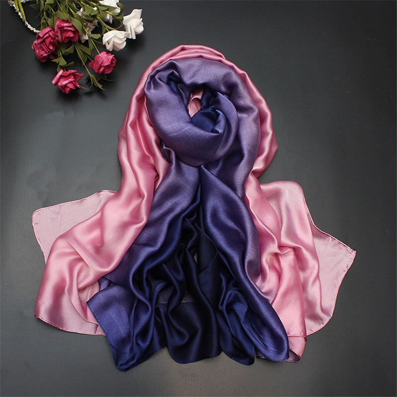 Lenço de Seda Longo para Mulheres, Xales e Xales Luxuosos Pashmina, Pashmina Macia para Outono e Inverno, Novo