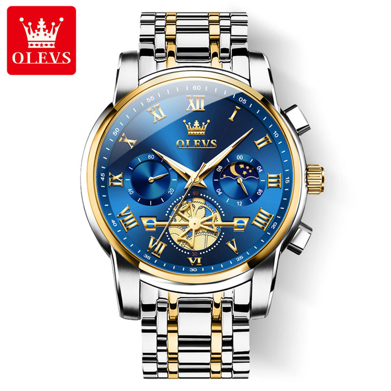 Relógio de Pulso Alto Mar, Classic Roman Scale Dial, Para Homens, Impermeável, Luminoso, Quartzo, Luxo, Marca Superior, Masculino, Original, Novo