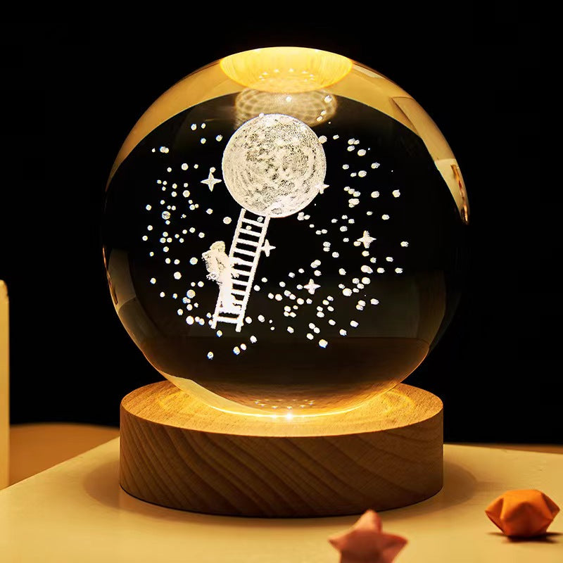 Sistema Solar Globo Galáxia K9 Bola De Cristal Luz, Gravado A Laser 3D, Astronomia Planetas, Animais, Amor, Signos do Zodíaco, Decoração Para Casa, Modelo Cósmico, Presente, Aniversário