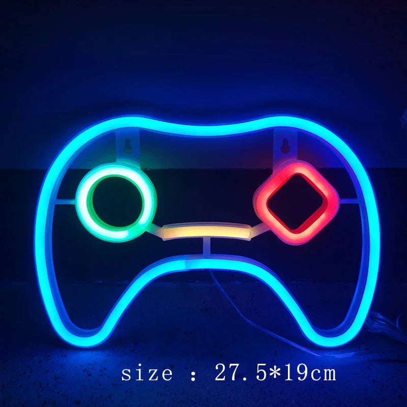 Luzes Sinais de néon LED para decoração do quarto, USB Powered Switch, Luz para sala de jogos, Sala de estar, Decoração, Gamer