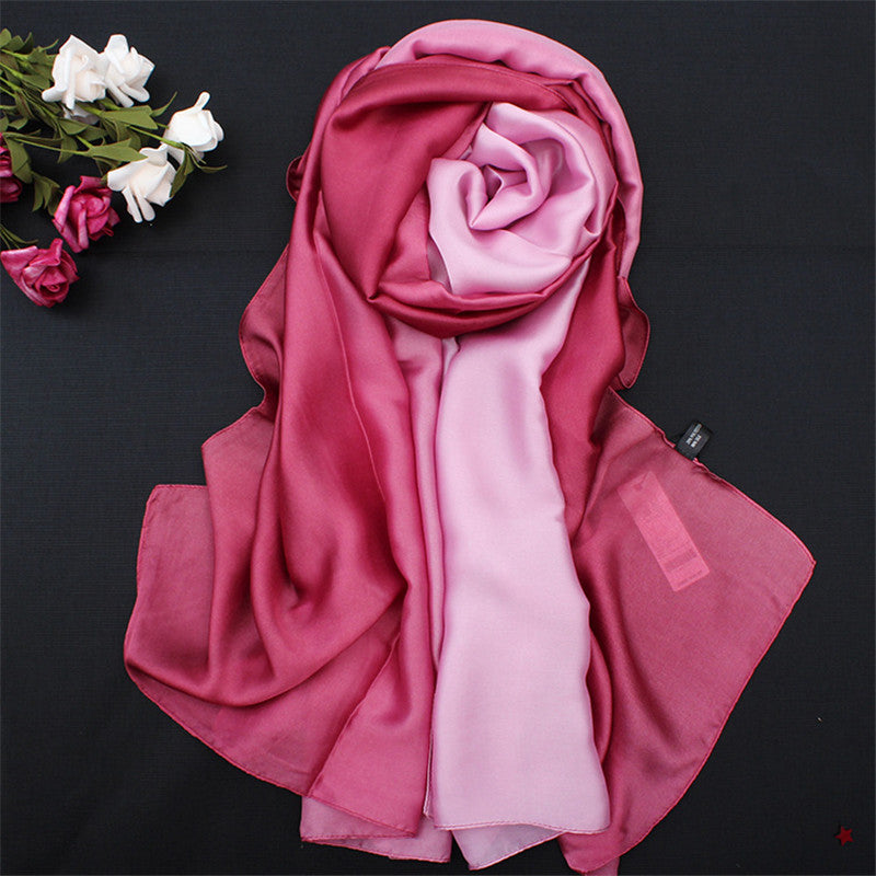 Lenço de Seda Longo para Mulheres, Xales e Xales Luxuosos Pashmina, Pashmina Macia para Outono e Inverno, Novo