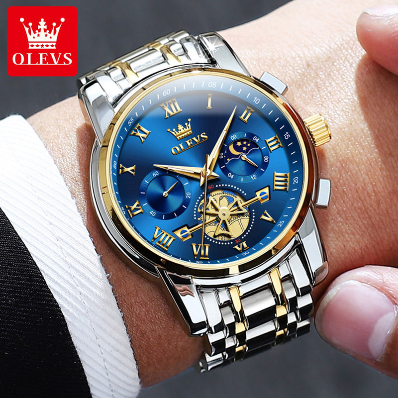 Relógio de Pulso Alto Mar, Classic Roman Scale Dial, Para Homens, Impermeável, Luminoso, Quartzo, Luxo, Marca Superior, Masculino, Original, Novo