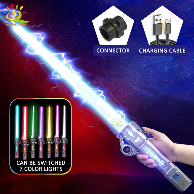 Retrátil Finger Lightsaber para crianças, espada laser giratória, som luminoso, força FX, FOC Blaster, brinquedo de batalha, cosplay