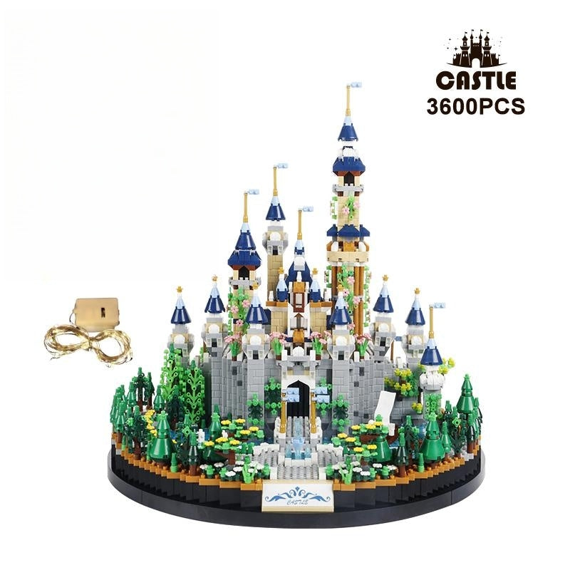 Blocos de construção Fairytale Castle, montagem de micropartículas, modelo princesa DIY, 3600 peças