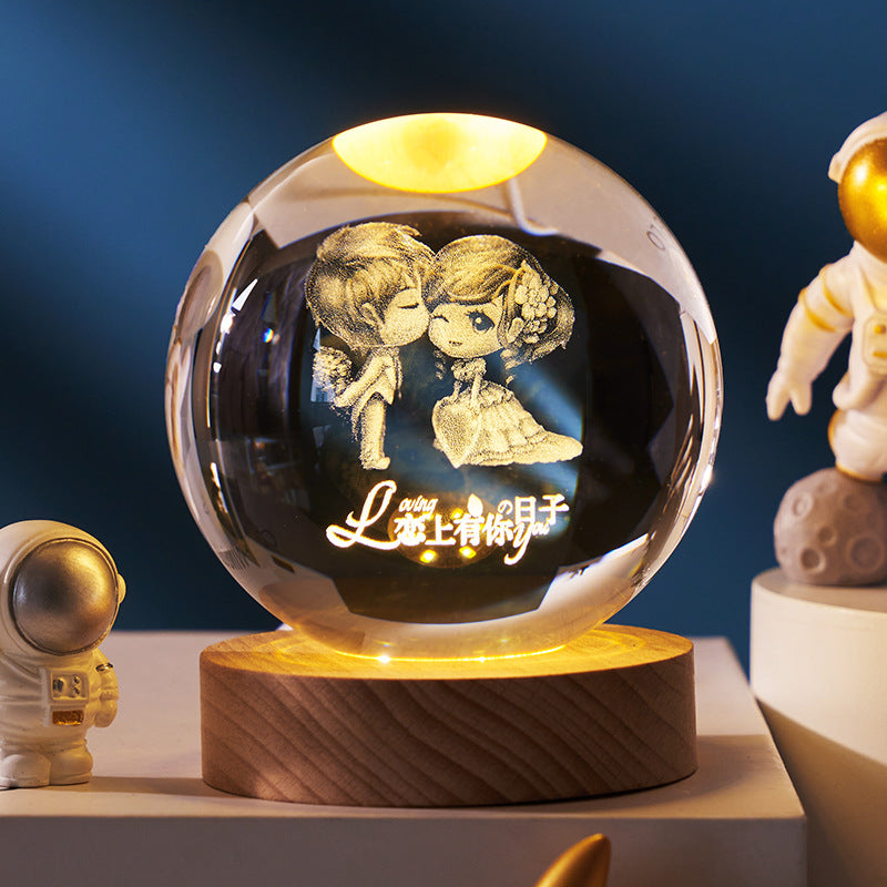 Sistema Solar Globo Galáxia K9 Bola De Cristal Luz, Gravado A Laser 3D, Astronomia Planetas, Animais, Amor, Signos do Zodíaco, Decoração Para Casa, Modelo Cósmico, Presente, Aniversário