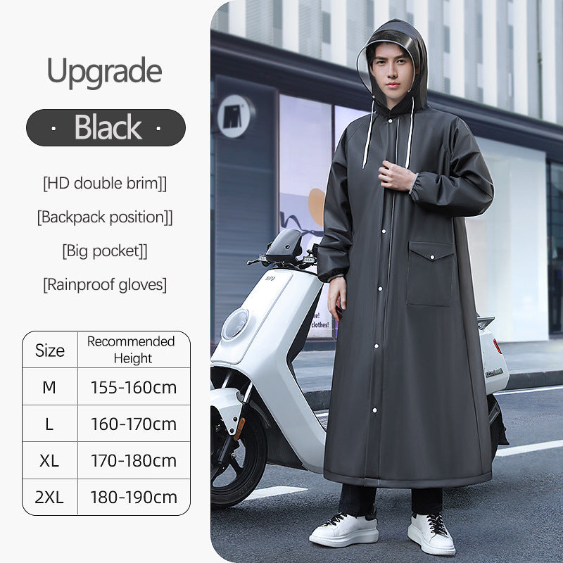 Casaco Impermeável Full Body, Raincoat para Homens e Mulheres, Unissex, para Chuva Leve e Pesada, Rainwear, com Capuz, Moda, Novo