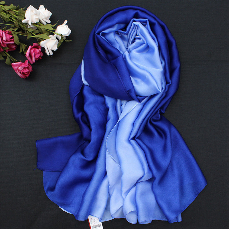 Lenço de Seda Longo para Mulheres, Xales e Xales Luxuosos Pashmina, Pashmina Macia para Outono e Inverno, Novo