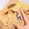 Camisa Polo Bordada de Alta Qualidade Masculina, Blusa Casual, Manga Curta, Estilo, Elegante, Trabalho, Moda, verão, Nova