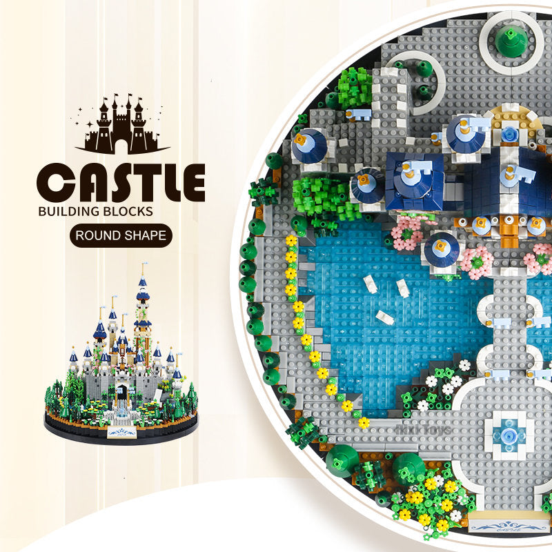 Blocos de construção Fairytale Castle, montagem de micropartículas, modelo princesa DIY, 3600 peças