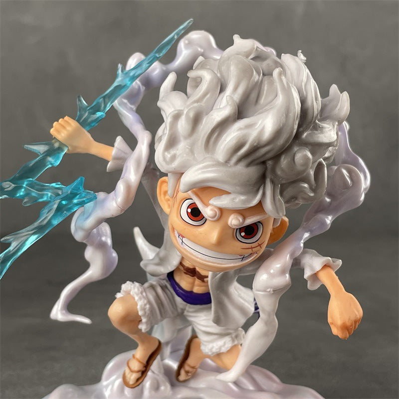 Figuras de Ação One Piece em PVC de Uma Peça, Brinquedos Anime, SD Nika Luffy, Gear 5, Estatueta Desperta, Modelo de Coleção, Presentes de Enfeites, 16cm