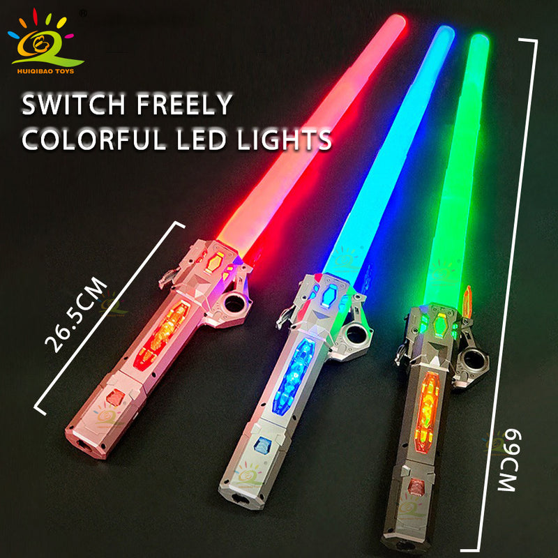 Retrátil Finger Lightsaber para crianças, espada laser giratória, som luminoso, força FX, FOC Blaster, brinquedo de batalha, cosplay