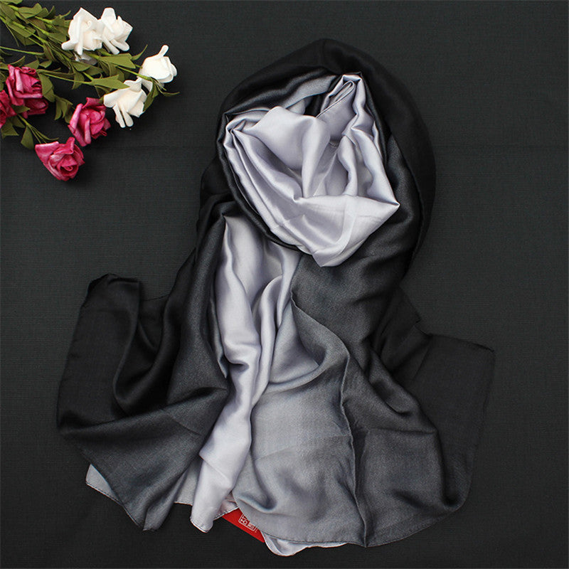 Lenço de Seda Longo para Mulheres, Xales e Xales Luxuosos Pashmina, Pashmina Macia para Outono e Inverno, Novo