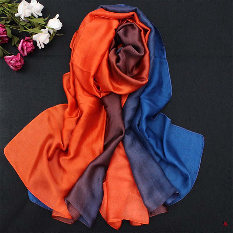 Lenço de Seda Longo para Mulheres, Xales e Xales Luxuosos Pashmina, Pashmina Macia para Outono e Inverno, Novo