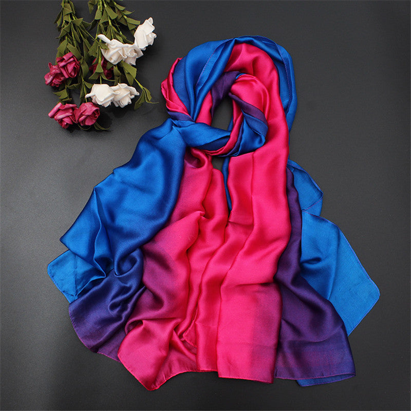 Lenço de Seda Longo para Mulheres, Xales e Xales Luxuosos Pashmina, Pashmina Macia para Outono e Inverno, Novo